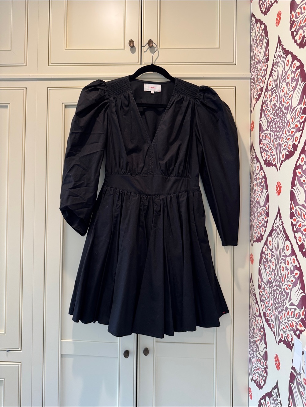 XiRENA Black Puff-Sleeve Fit & Flare Kids Dress